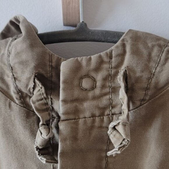 Tan Workwear Jacket Loose Style by Homespun, Medium Petite - Picture 4 of 12